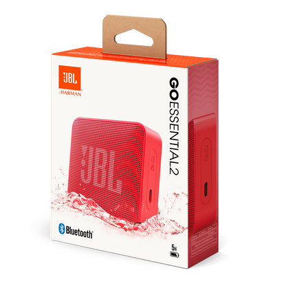 Bærbar Bluetooth-høyttaler JBL Go Essential 2, 3.1W, Pro Sound, Vanntett, Rød JBLGOES2REDCN
