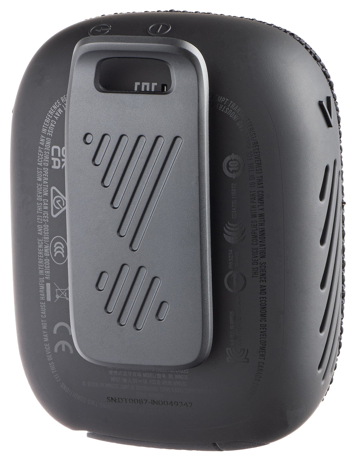Bærbar Bluetooth-høyttaler JBL Wind 3, 5W, Vanntett, Svart JBLWIND3