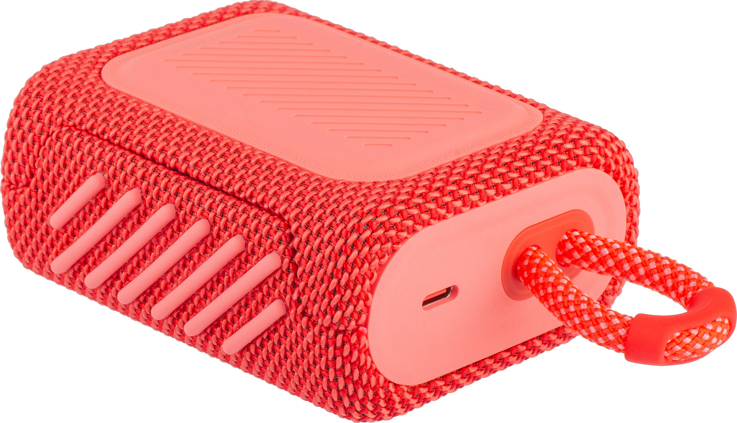 Bærbar Bluetooth-høyttaler JBL GO 3, 4,2 W, Pro Sound, vanntett, rød JBLGO3RED