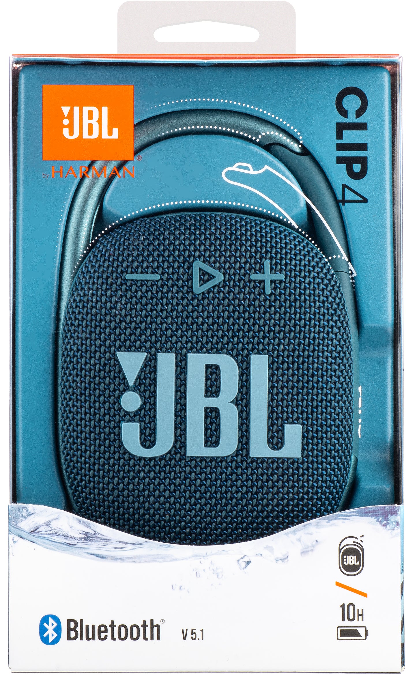 Bærbar Bluetooth-høyttaler JBL Clip 4, 5W, Pro Sound, vanntett, blå JBLCLIP4BLU