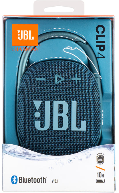 Bærbar Bluetooth-høyttaler JBL Clip 4, 5W, Pro Sound, vanntett, blå JBLCLIP4BLU