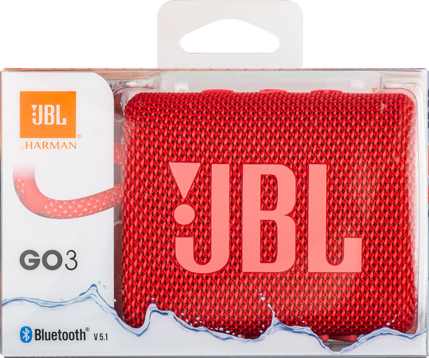 Bærbar Bluetooth-høyttaler JBL GO 3, 4,2 W, Pro Sound, vanntett, rød JBLGO3RED