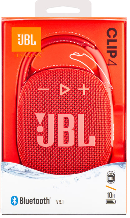 Bærbar Bluetooth-høyttaler JBL Clip 4, 5W, Pro Sound, vanntett, rød JBLCLIP4RED