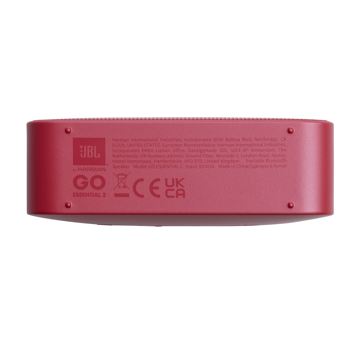 Bærbar Bluetooth-høyttaler JBL Go Essential 2, 3.1W, Pro Sound, Vanntett, Rød JBLGOES2REDCN
