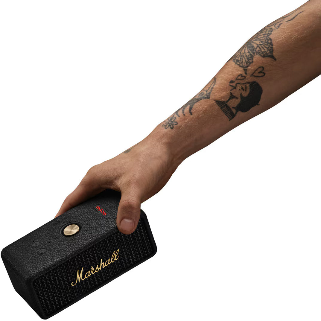 Marshall Emberton II bærbar Bluetooth-høyttaler, 20W, vanntett, svart gull