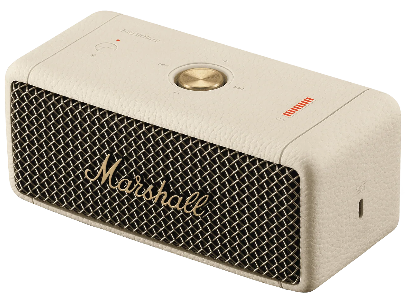 Bærbar Bluetooth-høyttaler Marshall Emberton II, 20W, Vanntett, Krem