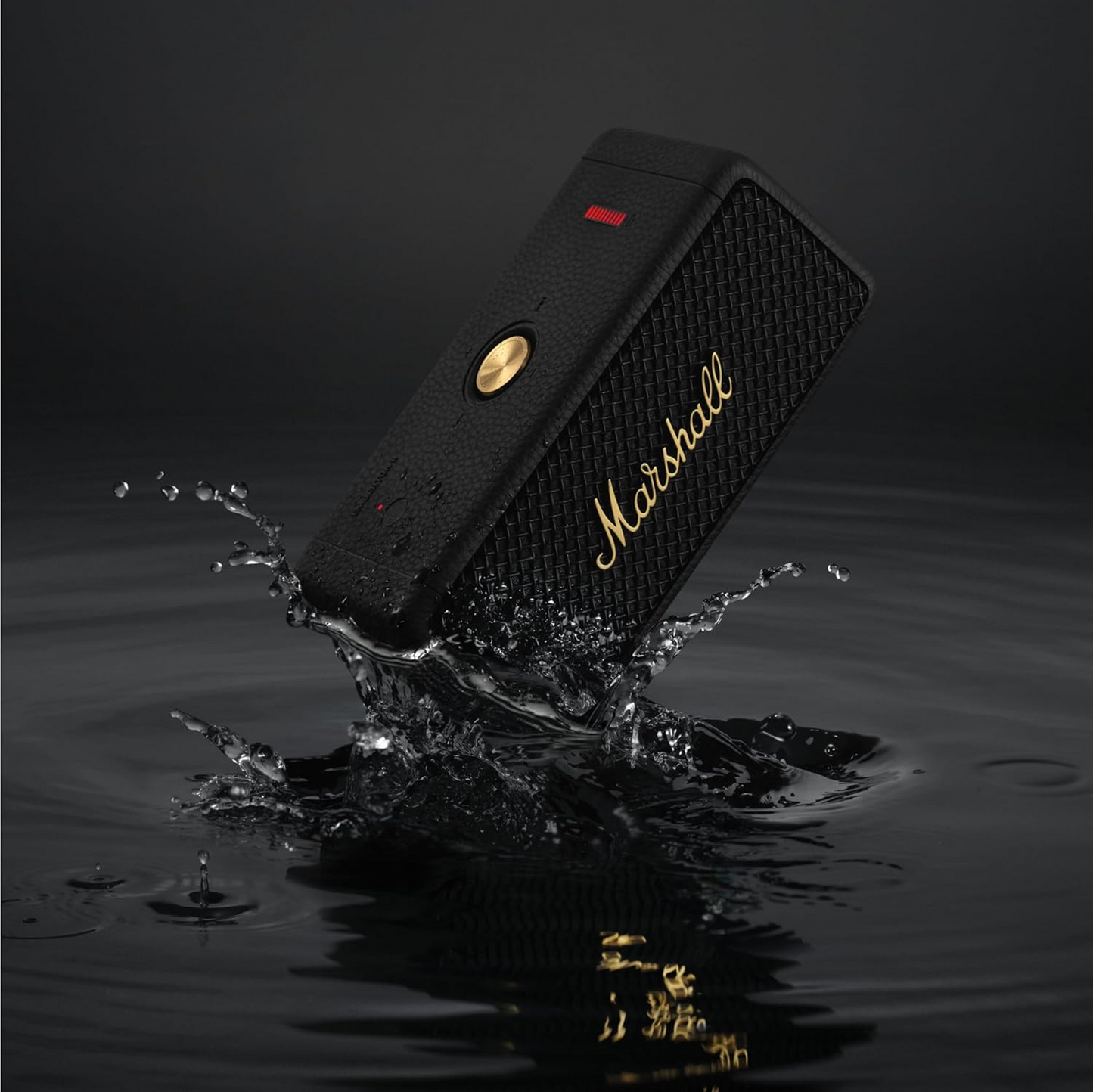 Marshall Emberton II bærbar Bluetooth-høyttaler, 20W, vanntett, svart gull