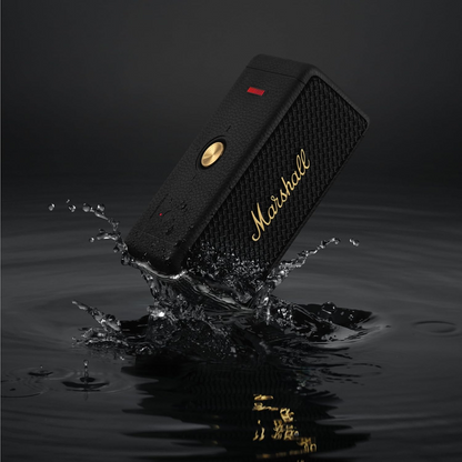 Marshall Emberton II bærbar Bluetooth-høyttaler, 20W, vanntett, svart gull