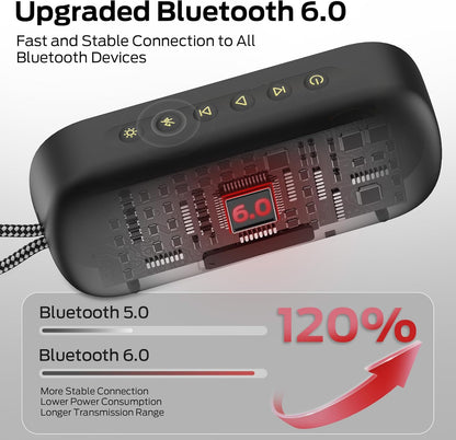 Monster S150 Plus bærbar Bluetooth-høyttaler, 40W, TWS, RGB, vanntett, svart