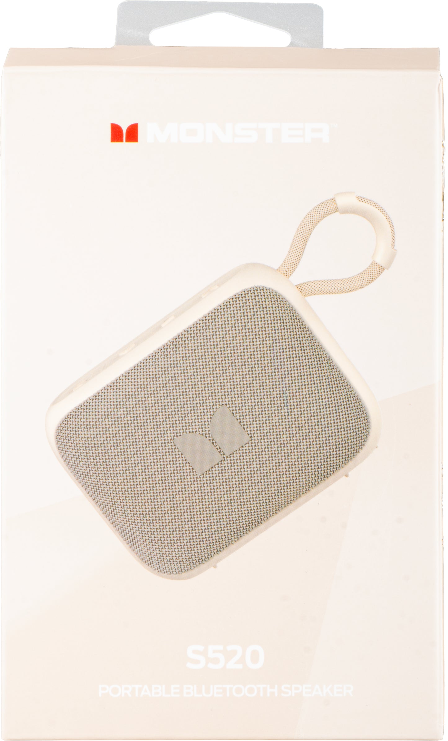 Monster S520 bærbar Bluetooth-høyttaler, 5W, TWS, RGB, vanntett, lys kremfarge
