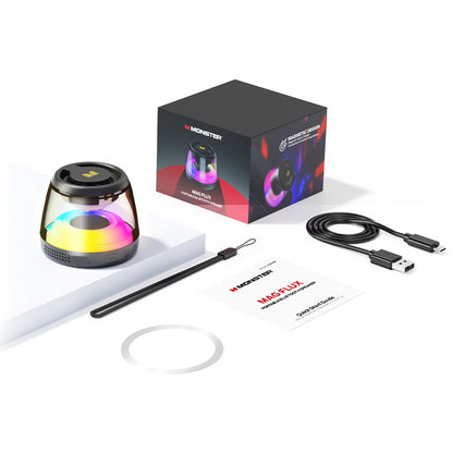 Bærbar Bluetooth-høyttaler Monster Mag Flux, 5W, TWS, RGB, Svart