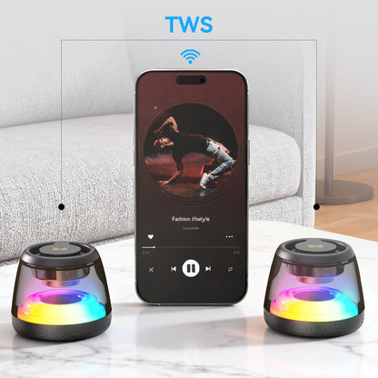 Bærbar Bluetooth-høyttaler Monster Mag Flux, 5W, TWS, RGB, Svart