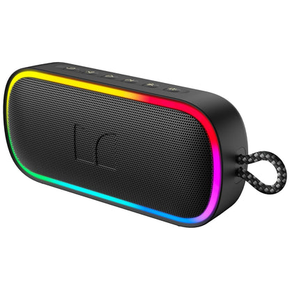 Monster S150 Plus bærbar Bluetooth-høyttaler, 40W, TWS, RGB, vanntett, svart