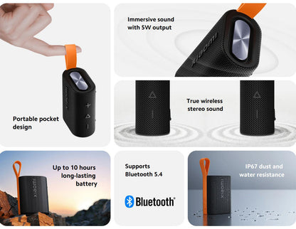 Bærbar Bluetooth-høyttaler Xiaomi Sound Pocket, 5W, vanntett, svart QBH4269GL