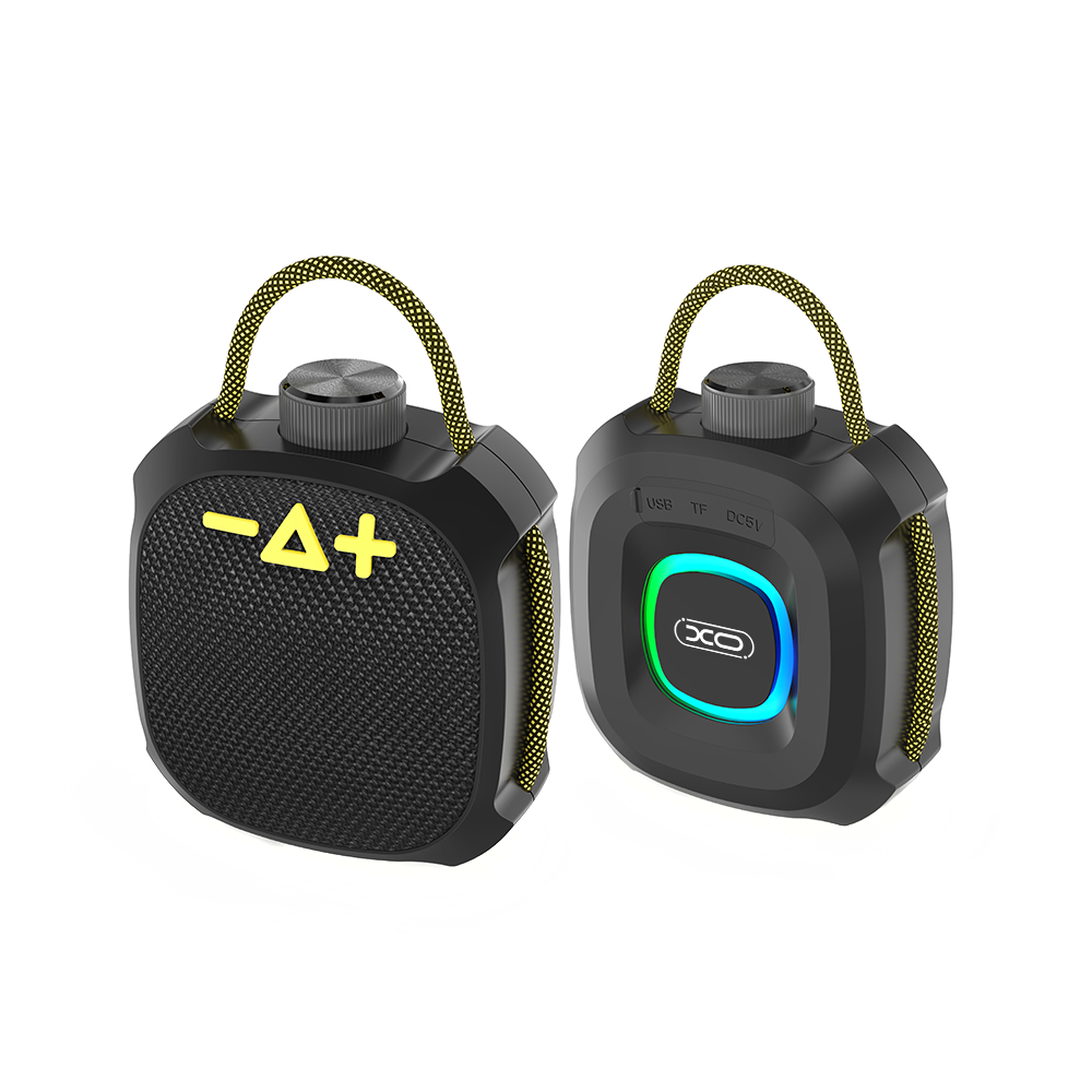 Bærbar Bluetooth-høyttaler XO Design F77, TWS, RGB, Vanntett, Svart