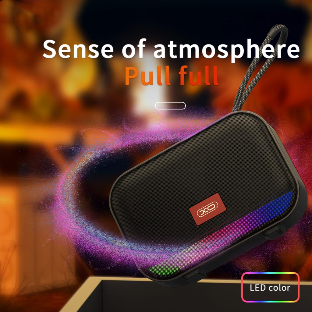 Bærbar Bluetooth-høyttaler XO Design F66, 5W, RGB, Svart