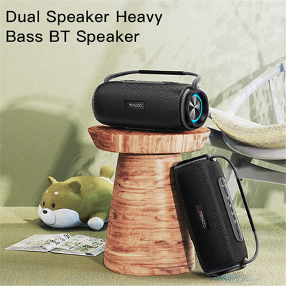 Bærbar Bluetooth-høyttaler Yesido YSW11, 40W, RGB, Vanntett, Svart