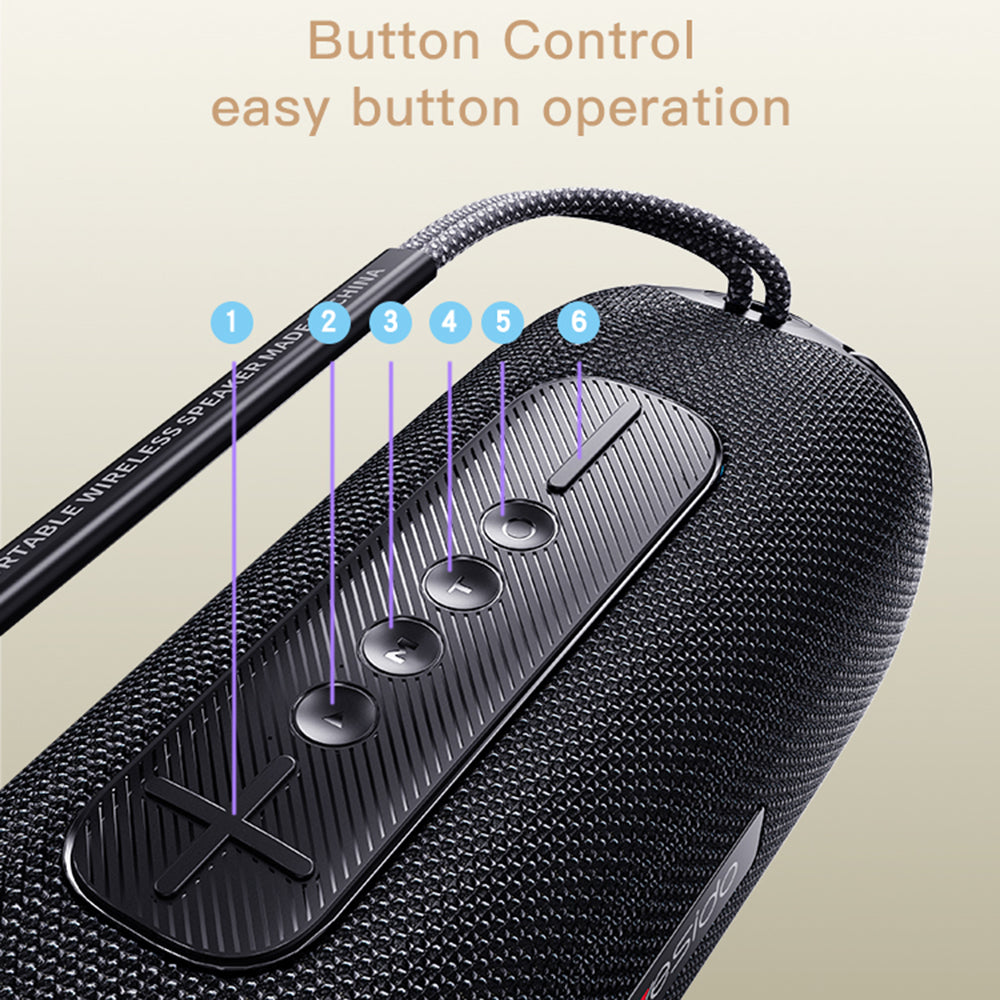 Bærbar Bluetooth-høyttaler Yesido YSW11, 40W, RGB, Vanntett, Svart