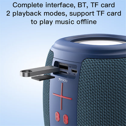 Bærbar Bluetooth-høyttaler Yesido YSW14, 5W, RGB, Blå