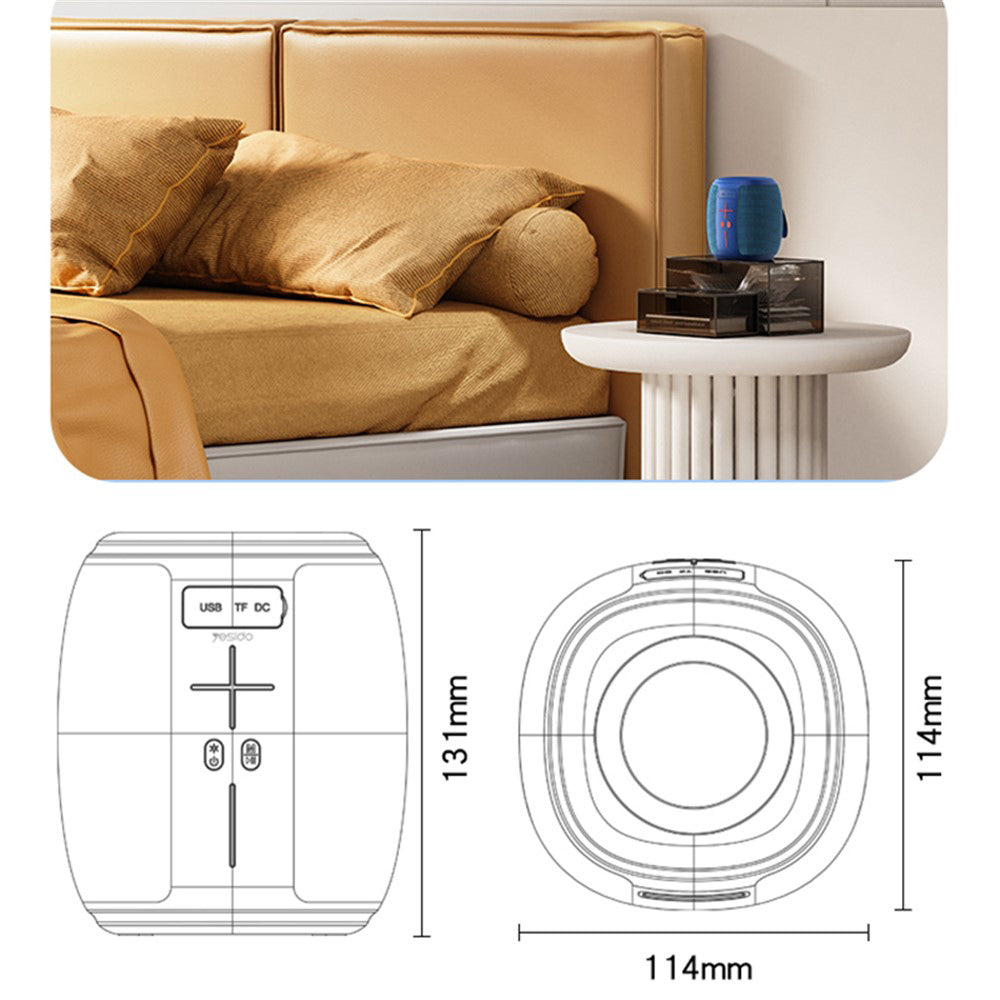 Bærbar Bluetooth-høyttaler Yesido YSW14, 5W, RGB, Blå