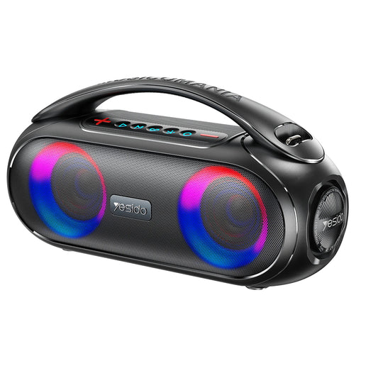 Bærbar Bluetooth-høyttaler Yesido YSW19, 40W, RGB, Vanntett, Svart