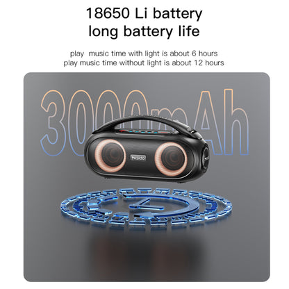 Bærbar Bluetooth-høyttaler Yesido YSW19, 40W, RGB, Vanntett, Svart
