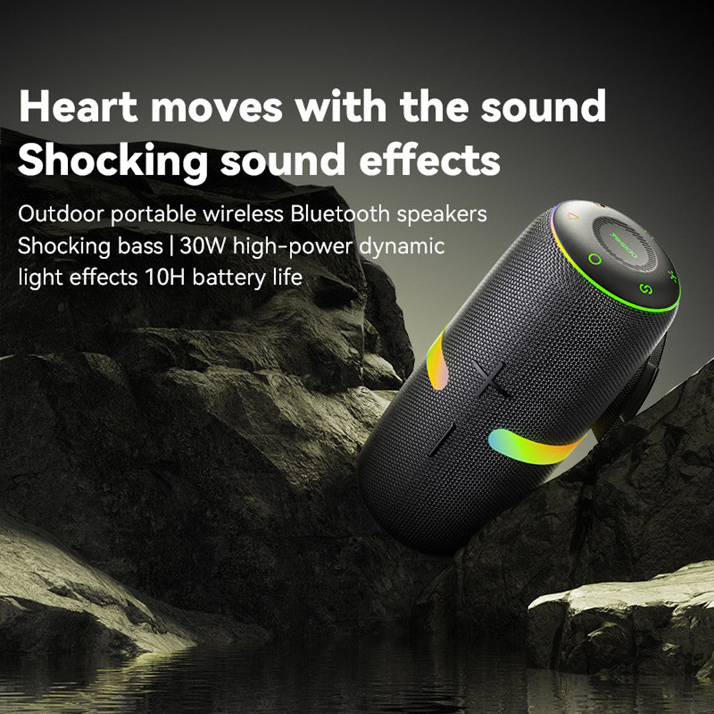 Bærbar Bluetooth-høyttaler Yesido YSW22, 30W, RGB, Vanntett, Svart