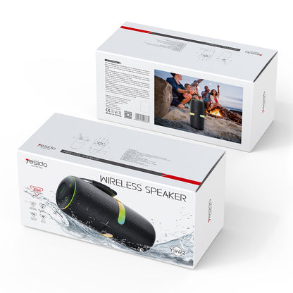 Bærbar Bluetooth-høyttaler Yesido YSW22, 30W, RGB, Vanntett, Svart