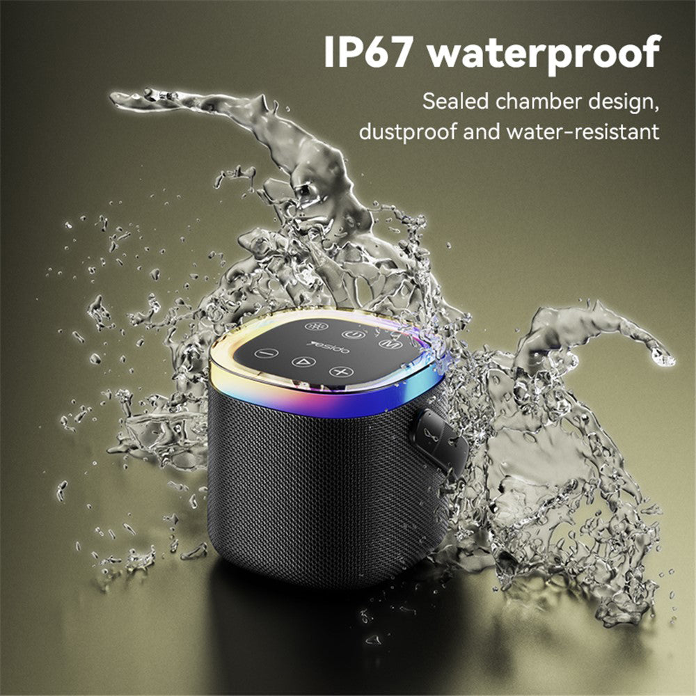 Bærbar Bluetooth-høyttaler Yesido YSW25, 5W, RGB, Svart