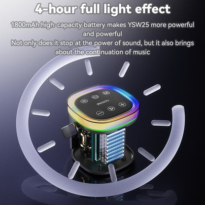 Bærbar Bluetooth-høyttaler Yesido YSW25, 5W, RGB, Svart