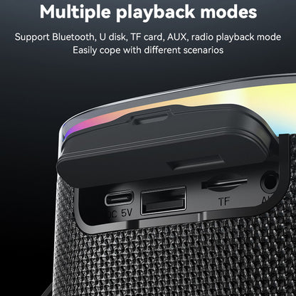 Bærbar Bluetooth-høyttaler Yesido YSW25, 5W, RGB, Svart