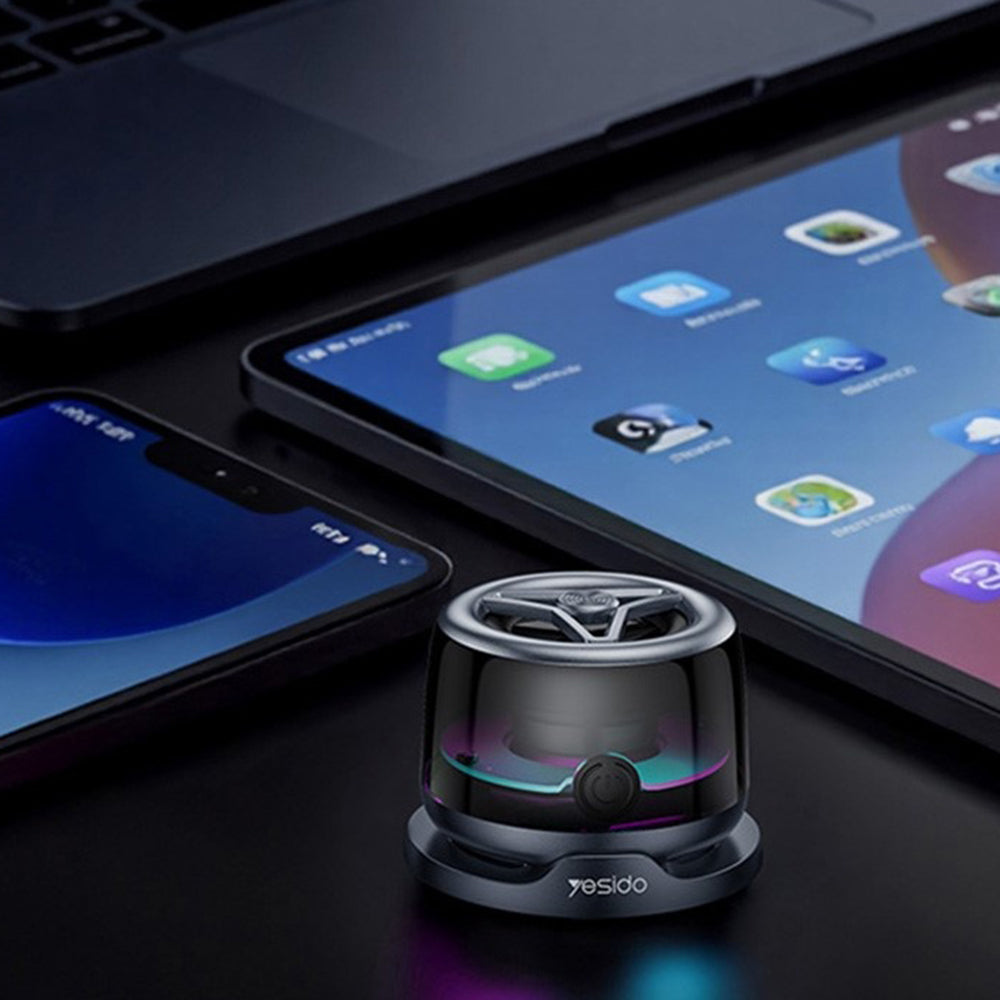 Bærbar Bluetooth-høyttaler Yesido YSW32, 3W, RGB, Svart