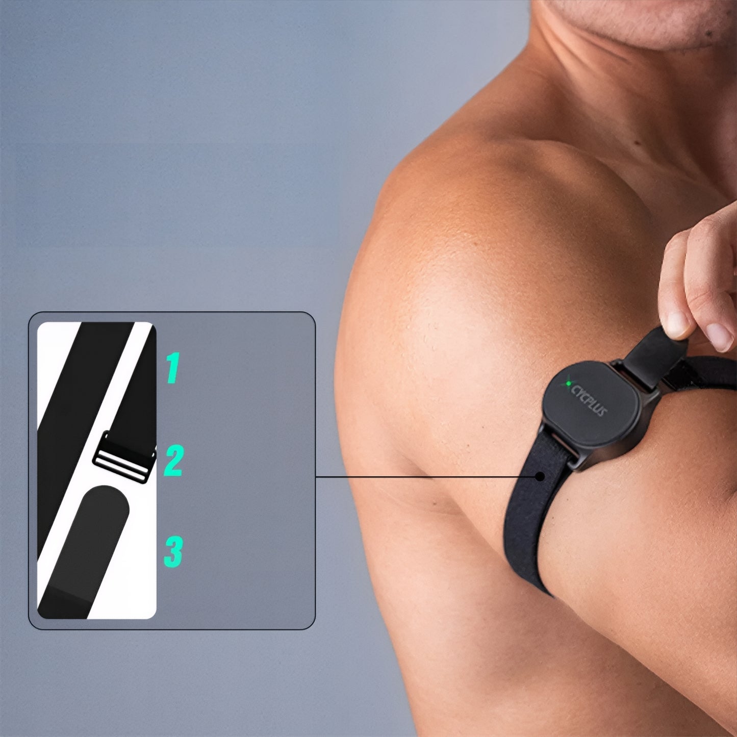 Pulsmålerarmbånd Cycplus H1, svart
