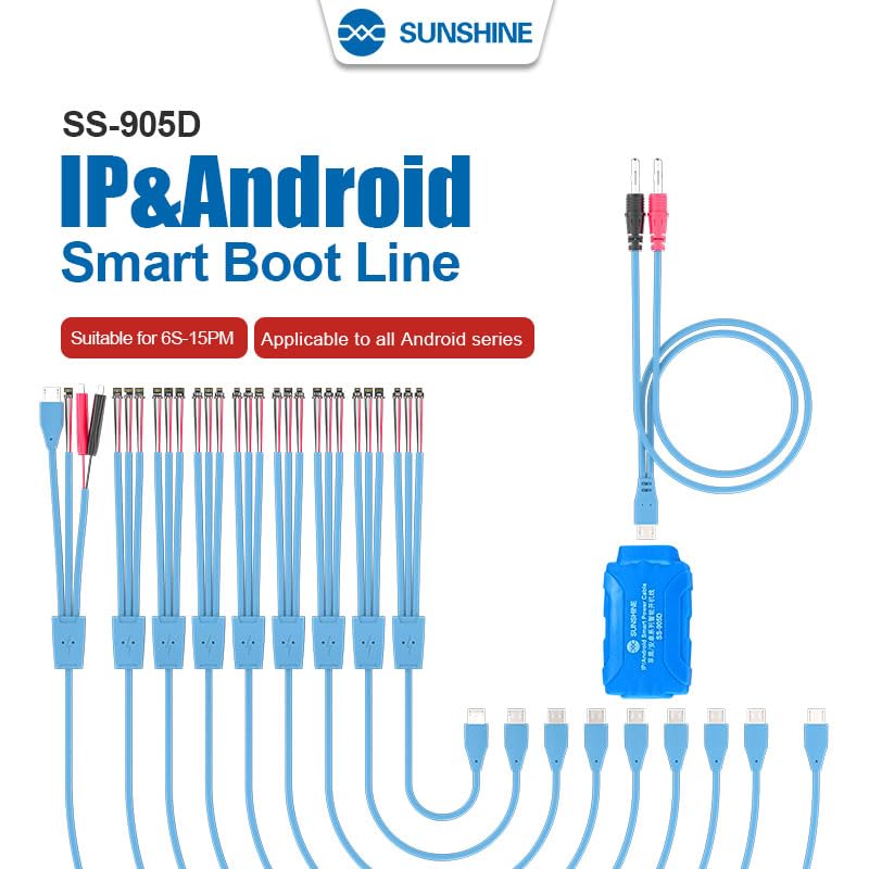 Strømkabel Sunshine SS-905D 21 Type for Apple iPhone / Android-serien