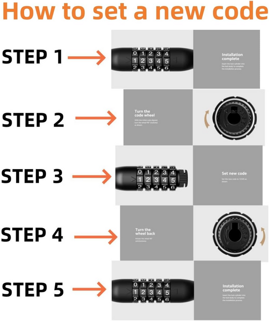 Xiaomi Tyverisikringkabel for Elektrisk Sparkesykkel, Svart BHR6751GL