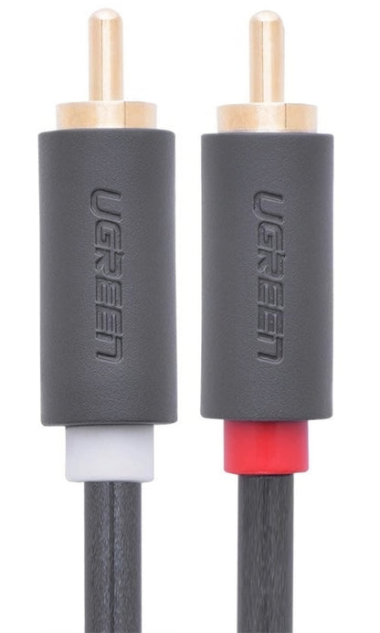 UGREEN AV104 lydkabel, 2 x RCA - 2 x RCA, 5m, Svart