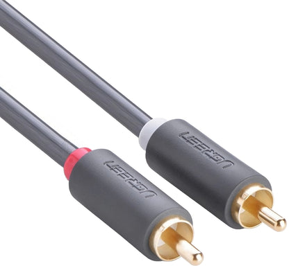 UGREEN AV104 lydkabel, 2 x RCA - 2 x RCA, 5m, Svart