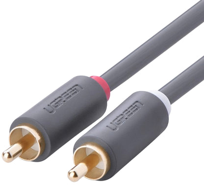 UGREEN AV104 lydkabel, 2 x RCA - 2 x RCA, 5m, Svart
