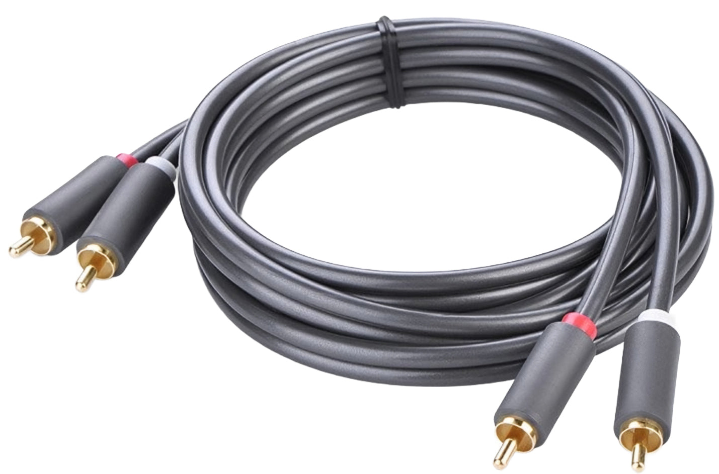 UGREEN AV104 lydkabel, 2 x RCA - 2 x RCA, 5m, Svart