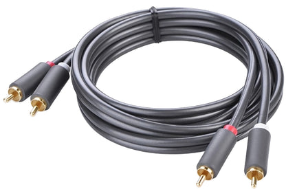 UGREEN AV104 lydkabel, 2 x RCA - 2 x RCA, 5m, Svart