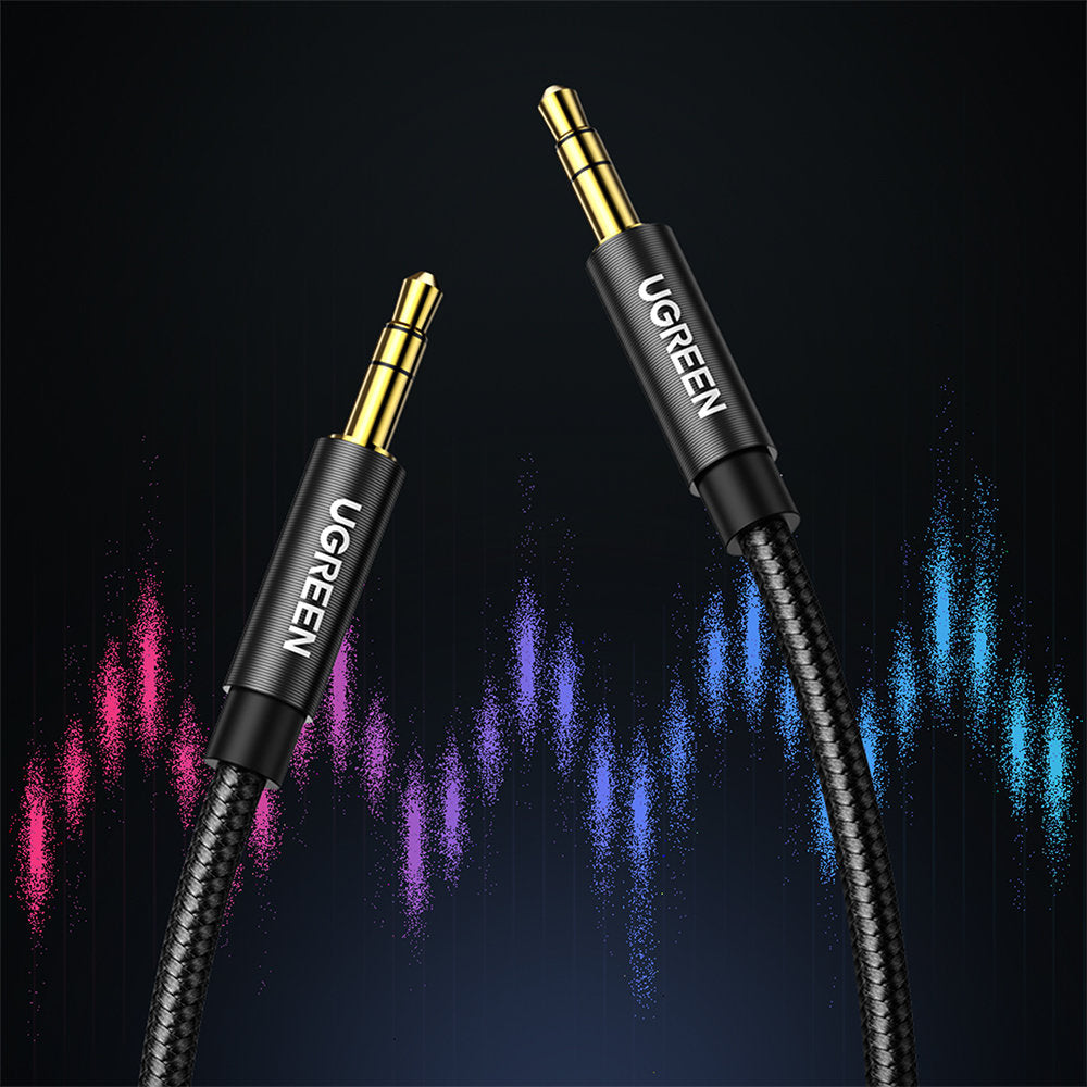 Audio Kabel 3.5mm - 3.5mm UGREEN AV112, 1m, Svart