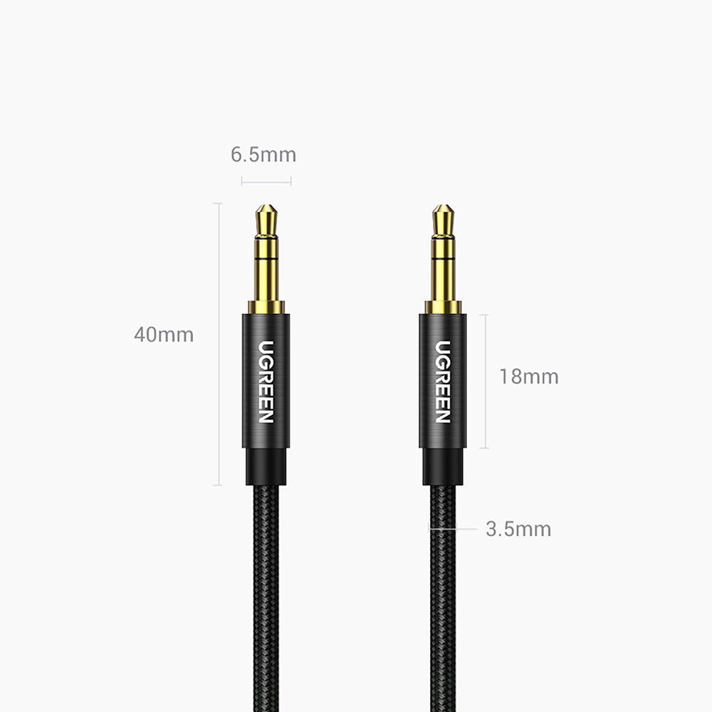 Audio Kabel 3.5mm - 3.5mm UGREEN AV112, 1m, Svart
