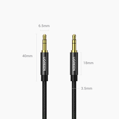 Audio Kabel 3.5mm - 3.5mm UGREEN AV112, 1m, Svart