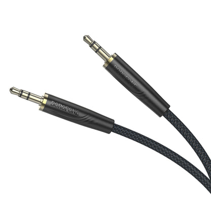 Audio Kabel 3.5mm - 3.5mm Borofone BL23 Refinado, 1m, Svart