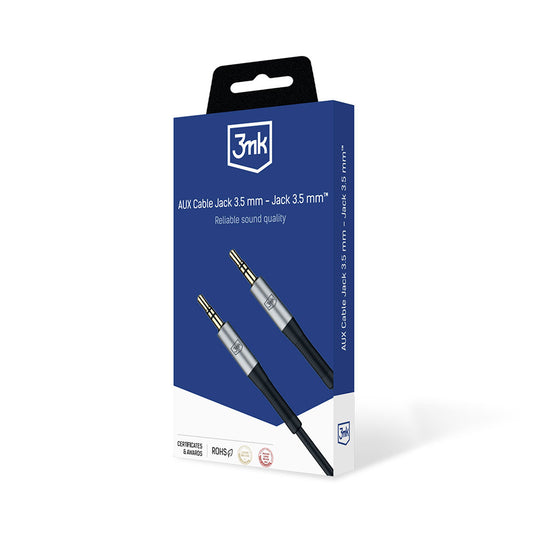 3,5 mm lydkabel - 3,5 mm 3MK, 1 m, svart