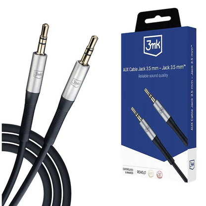 3,5 mm lydkabel - 3,5 mm 3MK, 1 m, svart