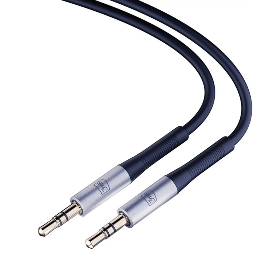 3,5 mm lydkabel - 3,5 mm 3MK, 1 m, svart