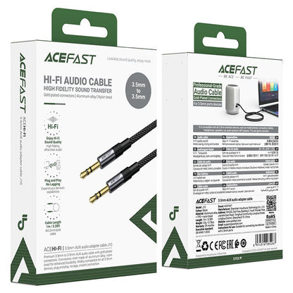 Audio Kabel 3.5mm - 3.5mm Acefast J10, 1m, Svart