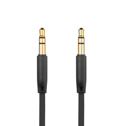 Audio Kabel 3.5mm - 3.5mm Fast, 1m, Svart