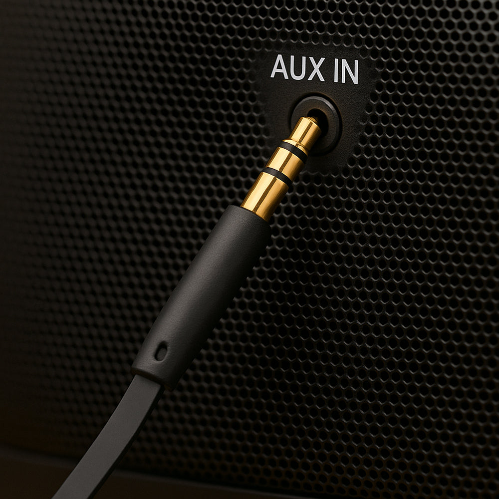 Audio Kabel 3.5mm - 3.5mm Fast, 1m, Svart